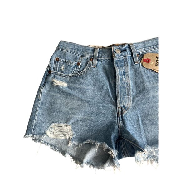 LEVIS 501 Denim High Rise Shorts Size 28 NEW NWT - Picture 2 of 8